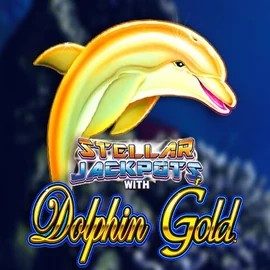 Dolphin Gold with Stellar Jackpots slot logo by Lightning Box Game at Kaleo CasinoDolphin Gold with Stellar Jackpots
